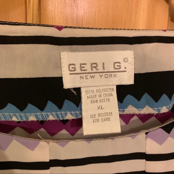 XL geometric print dress with pockets - Picture 3 of 5